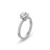 1.50 Carat Flower Shaped Round Diamond Solitaire Ring in Platinum